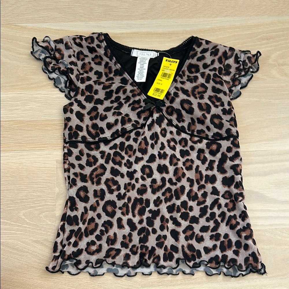 TILLYS  Brown and Black Leopard print top